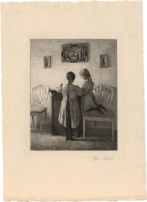 Lot 5326, Auction  119, Ilsted, Peter, Interieur mit zwei kleinen Mädchen