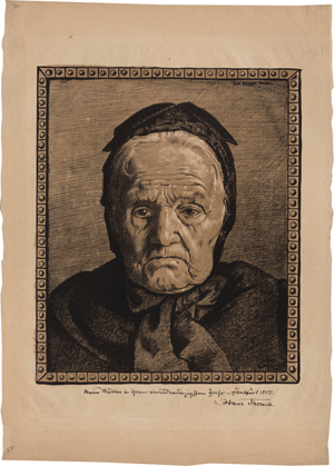 Lot 5406, Auction  119, Thoma, Hans, Bildnis der Rosa Thoma, des Künstlers Mutter