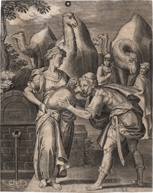 Lot 5416, Auction  119, Andreae, Nicolaus, Rebekka und Elieser am Brunnen