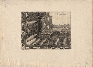 Lot 5441, Auction  119, Buffagnotti, Carlo Antonio, Szenographische Fassadenarchitektur in sotto sù