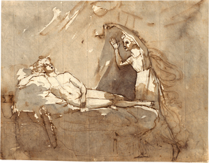 Lot 6572, Auction  119, Abildgaard, Nicolai Abraham, Psyche besucht den schlafenden Amor