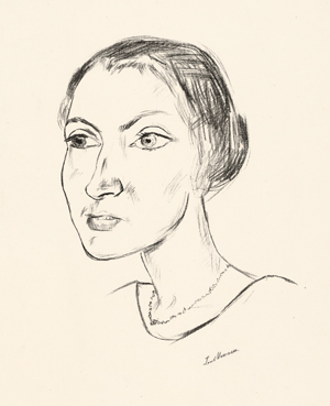 Lot 8065, Auction  119, Beckmann, Max, Frauenkopf mit Halskette (Frau Parcus)