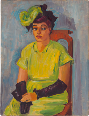 Lot 8147, Auction  119, Pechstein, Hermann Max, Bildnis Freda Wermel in gelbem Kostüm