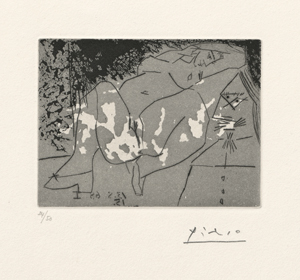 Lot 8180, Auction  119, Picasso, Pablo, Jeune Femme et Mousquetaire