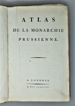 Lot 322, Auction  120, Mirabeau, Honoré-Gabriel comte de, Atlas de la monarchie prussienne