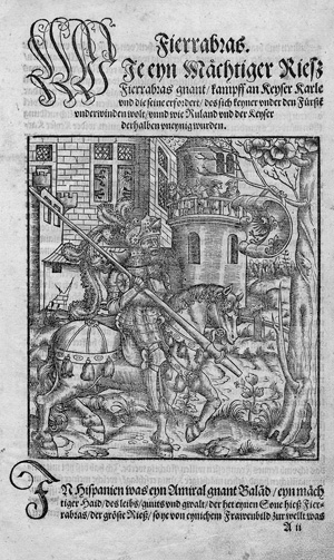 Lot 1057, Auction  120, Fierrabras, Eyn schöne kurtzweilige Histori von eym mächtigen Riesen auß Hispanien