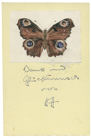 Lot 2336, Auction  120, Hesse, Hermann, Aquarell eines Schmetterlings