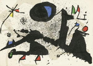 Lot 3650, Auction  120, Miró, Joan, Original-Lithographie in 6 Farben. 