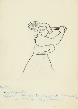 Lot 3808, Auction  120, Trier, Walter, Der Schiedsrichter "Langenus". Originale Zeichnung einer Karikatur  + Beilage