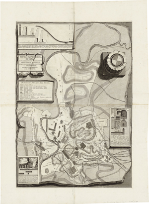 Lot 5357, Auction  120, Piranesi, Giovanni Battista, Tavola Topografica di Roma