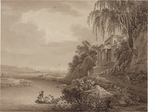 Lot 5386, Auction  120, Zingg, Adrian, Das Belvedere an der Elbe östlich von Briesnitz bei Dresden