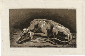 Lot 5439, Auction  120, Reinhart, Johann Christian, Schlafendes Windspiel