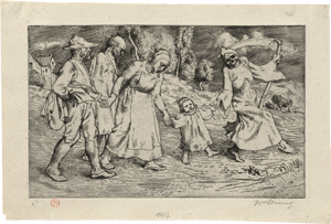 Lot 5492, Auction  120, Strang, William, Die Familie des Pflügers und der Tod