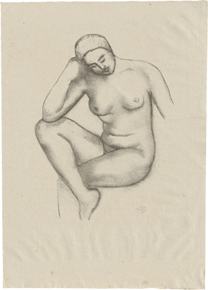 Lot 7078, Auction  120, Maillol, Aristide, Etude de nue, assise