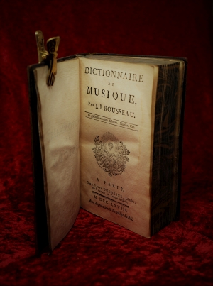 Lot 413, Auction  121, Rousseau, Jean Jacques, Dictionnaire de Musique