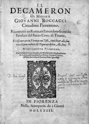 Lot 1030, Auction  121, Boccaccio, Giovanni, Il Decameron