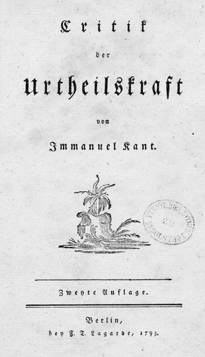 Lot 2192, Auction  121, Kant, Immanuel, Critik der Urtheilskraft