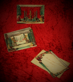 Lot 2305, Auction  121, Zier-Garten mit Fontainen und Cascaden, Perspektivisches Kulissenbild 