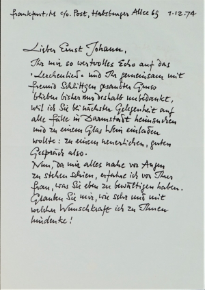 Lot 2351, Auction  121, Beauclair, Gotthard de, Eigenh. Brief und Gedichtfaksimile mit Widmung