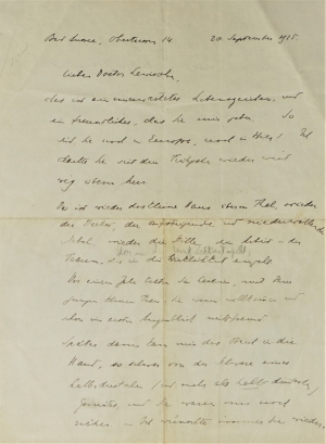 Lot 2381, Auction  121, Hofmannsthal, Hugo von, Brief 1925