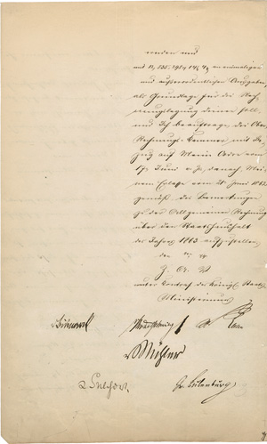 Lot 2476, Auction  121, Bismarck, Otto Fürst von, Signiertes Schriftstück 1864 + Beilagen