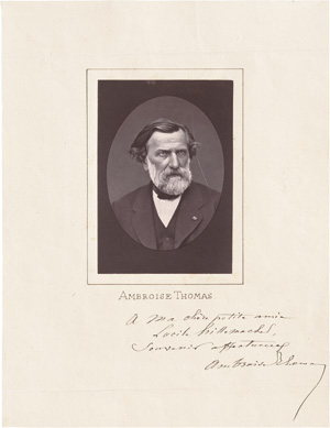 Lot 2584, Auction  121, Thomas, Ambroise, Signiertes Foto + Briefe