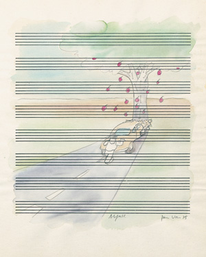 Lot 3505, Auction  121, Voss, Jan, Fussnoten (Vorzugsausgabe mit Originalzeichnung)