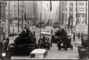 Lot 4245, Auction  121, McBride, Will, Russische Panzer gegenüber amerikanische in der Friedrichstr.