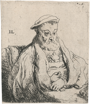 Lot 5128, Auction  121, Lievens, Jan, Bärtiger Mann mit flacher Mütze, sitzend