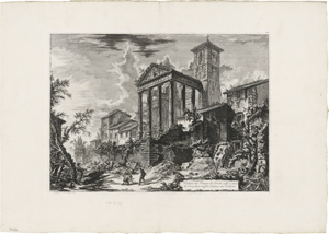 Lot 5281, Auction  121, Piranesi, Giovanni Battista, Veduta del Tempio di Ercole nella Città di Cora. dieci miglia lontano da Velletri