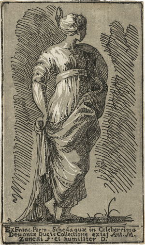 Lot 5310, Auction  121, Zanetti, Antonio Maria, Stehende Frau, nach rechts gewandt