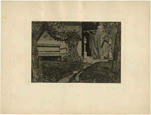 Lot 5383, Auction  121, Brömse, August, "Ein altes Lied" - Der fidelnde Tod betritt das Haus