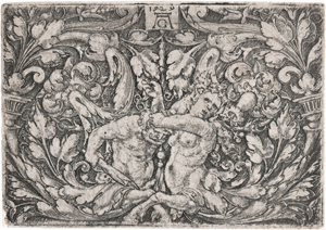 Lot 5426, Auction  121, Aldegrever, Heinrich, Ornament mit kämpfenden Centauren