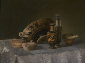 Lot 6050, Auction  121, Dücker, Albertine von, Stillleben mit antiken griechischen Terrakottagefäßen
