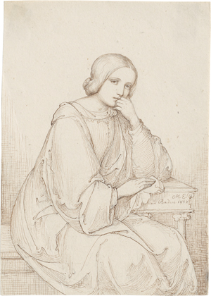 Lot 6761, Auction  121, Ellenrieder, Marie, Sinnierende junge Frau