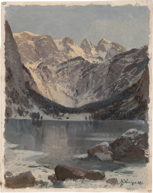 Lot 6814, Auction  121, Waagen, Adalbert, Eisschmelze am Obersee bei Berchtesgaden