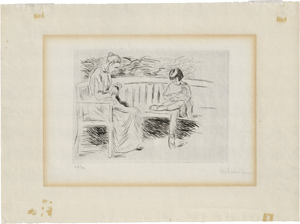 Lot 7067, Auction  121, Liebermann, Max, Wärterin mit Kind auf einer Gartenbank