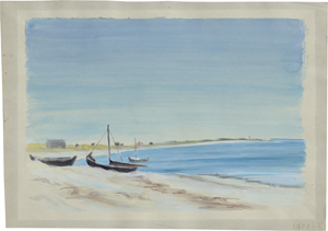 Lot 8072, Auction  121, Arnheim, Clara, Fischerboote am Strand; Fischer mit seinem Boot