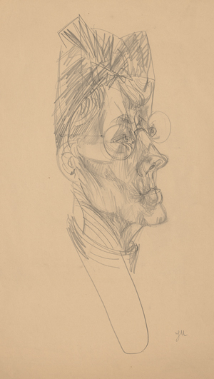 Lot 8094, Auction  121, Mammen, Jeanne, Portrait einer alten Frau mit Brille und Kopftuch von rechts