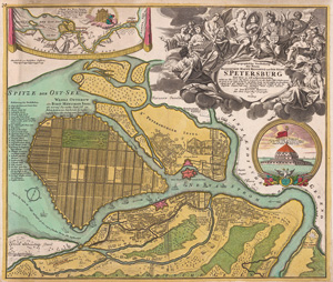 Lot 95, Auction  122, Homann, Johann Baptist und , Topographische Vorstellung der Neuen Russischen Haupt-Residenz und See-Stadt St. Petersburg