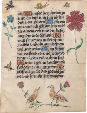Lot 1008, Auction  122, Horae Beatae Mariae Virginis, 2 Einzelblätter aus einem niederländischen Stundenbuch mit reicher Illumination
