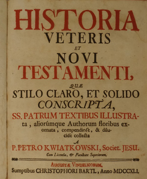 Lot 1054, Auction  122, Kwiatkowski, Pjotr, Historia Veteris et Novi Testamenti