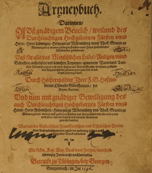 Lot 1333, Auction  122, Gabelkover, Oswald, Arznybuch darinnen, qvß gnaedigem Beuelch 