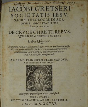 Lot 1357, Auction  122, Gretser, Jacob, De cruce Christi, rebusque ad eam pertinentibus Libri Quatuor.