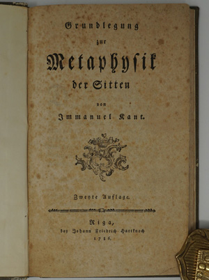 Lot 2168, Auction  122, Kant, Immanuel, Grundlegung zur Metaphysik der Sitten