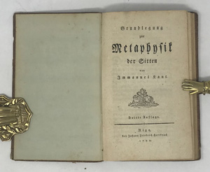 Lot 2169, Auction  122, Kant, Immanuel, Grundlegung zur Metaphysik der Sitten