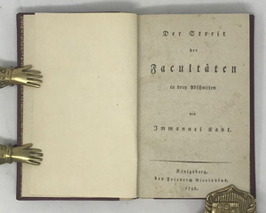 Lot 2173, Auction  122, Kant, Immanuel, Der Streit der Facultäten
