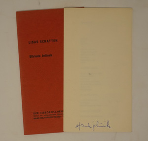 Lot 3188, Auction  122, Jelinek, Elfriede, Lisas Schatten (signiert)