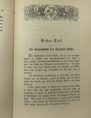 Lot 3393, Auction  122, Sero, Oskar und Wilde, Oscar, Der Fall Wilde und das Problem der Homosexualität. Ein Prozeß und ein Interview. 