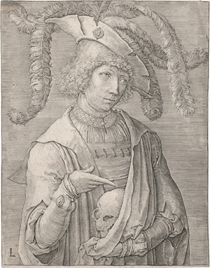 Lot 5129, Auction  122, Leyden, Lucas van, Junger Mann mit einem Totenschädel
